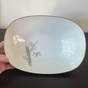 Noritake Oriental Oval Vegetable Serving Bowl Japan Vintage 6341 Bamboo Retired